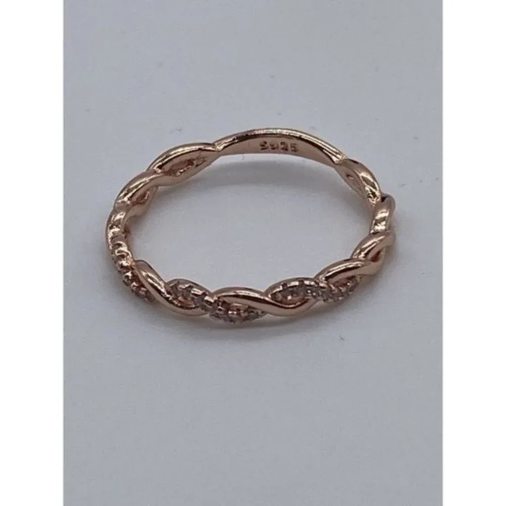 Half‎ and Half Chain and Metal Rope Chain Bangle Rose Gold 2 Size Available